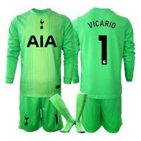 Koszulka piłkarska Tottenham Hotspur Guglielmo Vicario #1 Bramkarska Strój Domowy dla dzieci 2025-26 tanio Długi Rękaw (+ Krótkie spodenki)